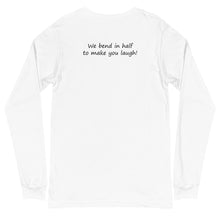 Load image into Gallery viewer, Scorpion Masters - We Bend in Half to Make you Laugh - Unisex Long Sleeve Tee
