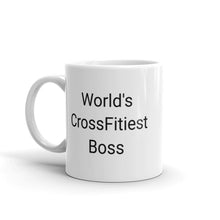 Load image into Gallery viewer, World&#39;s CrossFitiest Boss - White glossy mug
