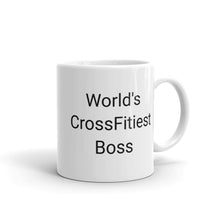 Load image into Gallery viewer, World&#39;s CrossFitiest Boss - White glossy mug
