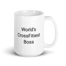 Load image into Gallery viewer, World&#39;s CrossFitiest Boss - White glossy mug
